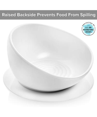 CatGuru Ceramic Cat Food Bowl - No Spill, Stress-Free Whisker Relief, Non-Skid - High-Low White - Buy Online on GoSupps.com