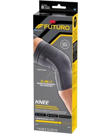 Futuro Premium Compression Knee Sleeve with Stabilizers - Medium