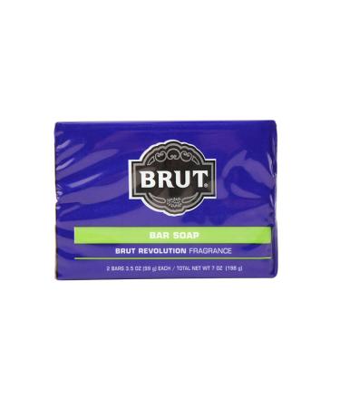 Brut 2 Piece Revolution Body and Face Soap Bars, 0.52 Pound