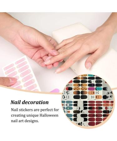 rongweiwang 12 Pieces Halloween Nail Stickers with Good Craftsmanship Polish Strips Fingernail Decal Party Props for Women Girls - Buy Online on GoSupps.com