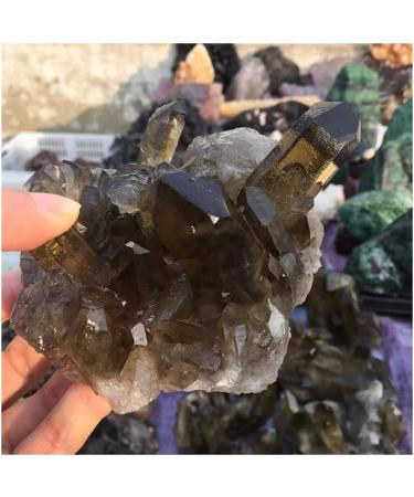 Natural Smokey Citrine Quartz Cluster Specimen Crystal Beautiful HOMEZHOU - Buy Online on GoSupps.com