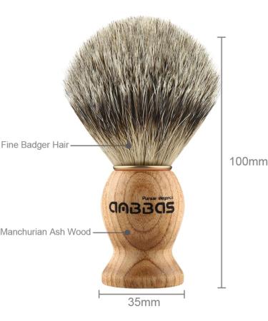 Anbbas Men's Badger Hair Shaving Brush - High-Quality Wooden Handle | Premium Shaving Foam Brush for Superior Grooming - Buy Online on GoSupps.com