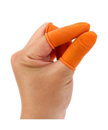 ASHATA Finger Cots - Disposable Latex Finger Protectors Large Non-Slip Wear-Resistant Covers 100 Pcs (2.6 x 0.8in) for Safe & Comfortable Use - International Shipping Available - Buy Online on GoSupps.com