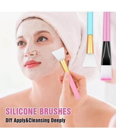 Molain Mask Brush Face Applicator Silicone Skincare Lotion Cream Fan Tools Cosmetic Spatula Brushes Applying Set Makeup Aesthetic Facials Esthetician Body Skin Self Care Products for Girls (5 PCS) - Buy Online on GoSupps.com