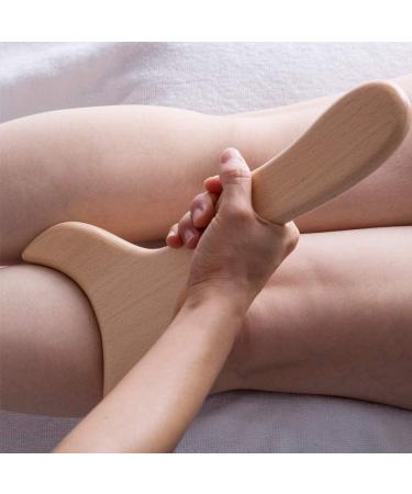 Allshow Wooden Gua Sha Tools for Professional Lymphatic Drainage - Wood Therapy Massage Tools for Maderoterapia in Burlywood - Buy Online on GoSupps.com
