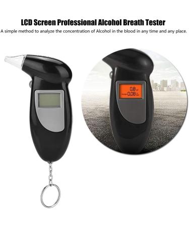 Professional Alcohol Breath Tester Analyzer - Digital Detector with 5 Mouthpieces, LCD Screen, Portable Design - Buy Online on GoSupps.com
