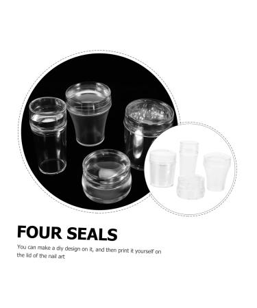 Shop Lurrose 4-Piece Nail Art Silicone Stamp Set - Jelly Nail Design Stamper & Tools for DIY Nail Art | International Shipping Available - Buy Online on GoSupps.com