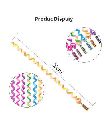 Manuqia Colorful Braided Rubber Hair Twister Clips - 12 PCS | Hair Styling Accessories for Girls & Women | Elastic Hair Rope | Cute Hairband for Kids - Buy Online on GoSupps.com