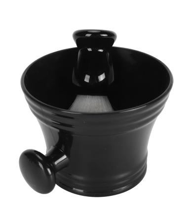 Beard foam brush with stand soft nylon hair residue removal quick drying foam brush stand