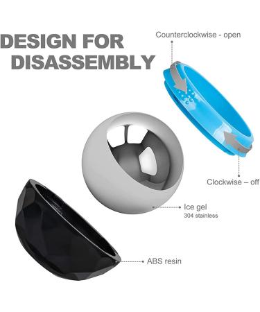 Cold Massage Scooter Ball | Stainless Steel Muscle Relief & Inflammation Reduction | Long-Lasting Cooling/Heat for Back Shoulders & Buttocks - Buy Online on GoSupps.com