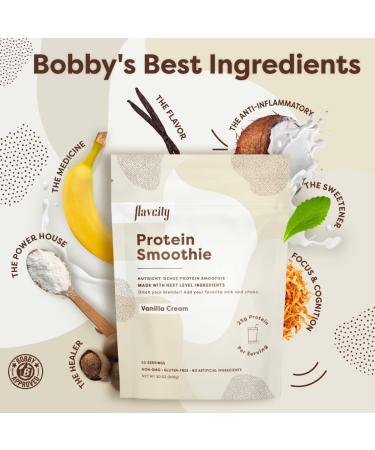 FlavCity Vanilla Protein Smoothie - Whey Protein Powder, Gluten Free, No Added Sugar, Collagen Protein Powder - 25g Protein per Serving (30 oz) - Buy Online on GoSupps.com