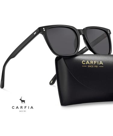 Carfia Acetate Polarized Mens Sunglasses | UV Protection Retro Fashion Glasses - Buy Online on GoSupps.com