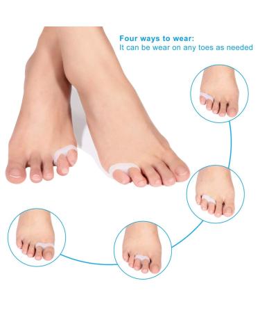 3 Pairs Gel Toe Separators Set - Washable & Reusable Toe Straightener Spacers for Crooked and Overlapping Toes - Buy Online on GoSupps.com