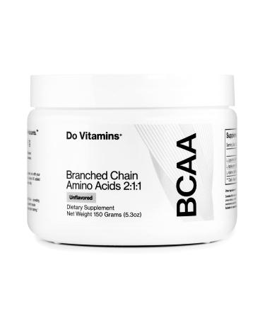 Do Vitamins Branched Chain Amino Acids (BCAA) Unflavored Powder, Vegan AjiPure BCAAs, #1 on Labdoor, 2:1:1, 2100 mg, Amino Acids Supplement, Keto, Paleo, Third-Party Tested, 30 Servings 5.3 Ounce (Pack of 1)