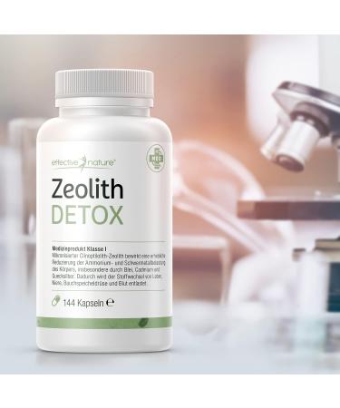 Effective Nature Zeolite Detox - 144 Capsules - Certified Medical Device Class I - Natural Mineral Supplement - Made in Germany - Buy Online on GoSupps.com