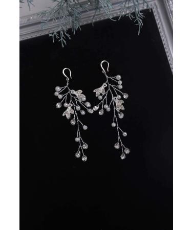Denifery Handmade Flower Chandelier Earrings | Bridal & Statement Jewelry for Weddings Parties & Daily Wear (Style 5 - Buy Online on GoSupps.com
