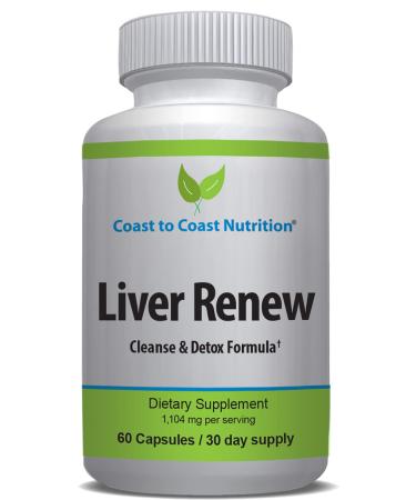 Coast to Coast Nutrition Liver Support Formula - 22 Herbs Support Supplement: Milk Thistle Extract Beet Root Artichoke Dandelion Chickory. 60 Capsules 30 Day Supply