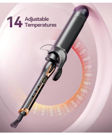 2 Inch Curling Iron for Long Hair - Large Barrel 14 Heat Settings Ceramic with Argan Oil - Perfect Loose Curls - Buy Online on GoSupps.com
