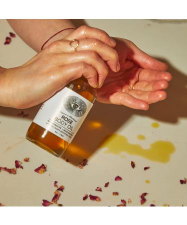 Anima Mundi Rose Body Oil - Organic Hydrating Body Oil with Moringa & Jojoba for Skin Rejuvenation - Adaptogenic Collagen Oil - 4oz - Buy Online on GoSupps.com