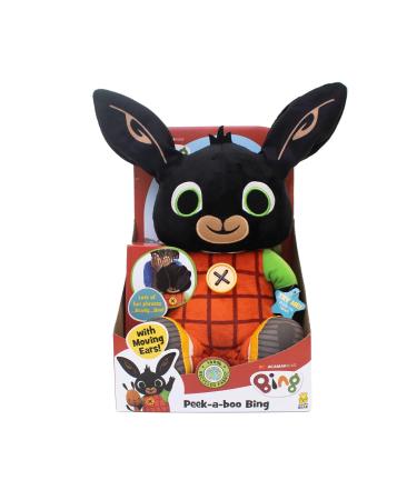 Bing Peek-A-Boo Talking Teddy Bear. Cute Interactive Rabbit Sensory Toy for 10 Months+. Colourful Listen & Learn. Sits 28cm Tall Toys.