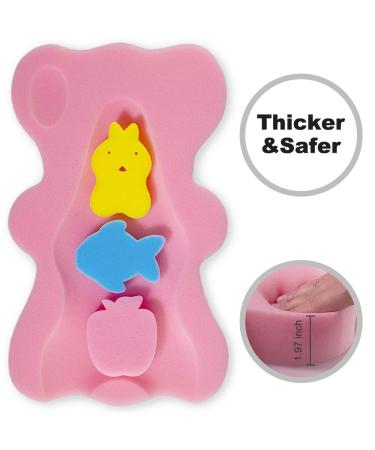 Hallo Soft Infant Bath Sponge | Skid Proof Baby Bath Mat, Odor Free (Pink) - Buy Online on GoSupps.com