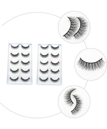 FRCOLOR 10 Pairs Fake eyelashes luxurious eyelashes fluffy natural eyelashes short fake eye lashes luxury makeup fake lashes natural Girl Cosmetics False Lash woman magnetic chemical fiber - Buy Online on GoSupps.com