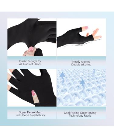 Buy Spacepower UV Gloves for Nails - 4 Pcs UPF 50+ Anti-UV Protection for Gel Manicures (Black Pink) - International Shipping Available - Buy Online on GoSupps.com