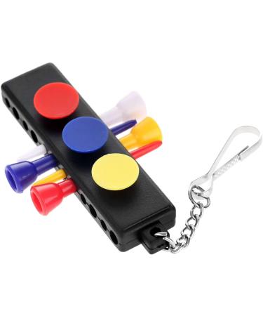 MUXSAM Black Golf Tee Holder for Bag - 1-Pack Tee Carrier with 12 Holes, 3 Ball Markers, Keychain - Golf Accessory - Buy Online on GoSupps.com