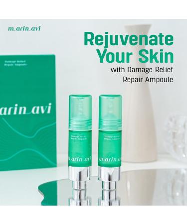 MARINAVI Korean Serum - Damage Relief Repair Ampoule for Youthful Radiant Skin | Natural Hydrating Hyaluronic Acid Facial Serum - 0.3 fl oz *2 - Buy Online on GoSupps.com