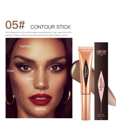 Cruelty-Free Vegan Contour Stick - Natural Matte Finish Bronzer Cream - Lightweight & Blendable - 0.41 Fl Oz - Buy Online on GoSupps.com