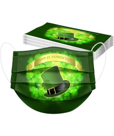 50PCS St Patricks Day Disposable Face_M sks for Adults 3-Layer Breathable Protection Holiday Party Decorations for Women Men - Buy Online on GoSupps.com