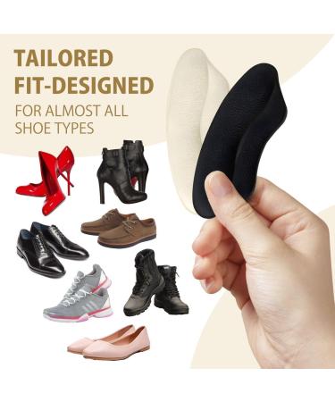 Buy Heel Grips Liner Cushions Inserts - 4 Pairs for Loose Shoes | Prevent Slipping & Blisters | Comfort for Men & Women - Beige - Buy Online on GoSupps.com