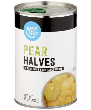 Amazon Brand - Happy Belly Pear Halves, in Pear Juice From Concentrate, 15 Ounce - Buy Online on GoSupps.com