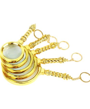 Magnifying Glass with Gold-Plated Flower Magnification Magnifier Handheld Magnifier Science Reading Book Inspection Small Gift - Buy Online on GoSupps.com