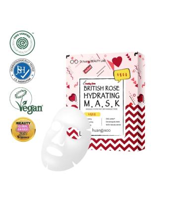 Huangjisoo British Rose Hydrating Beauty Mask - 1 Sheet (25ml) | Nourishing Skincare - Buy Online on GoSupps.com