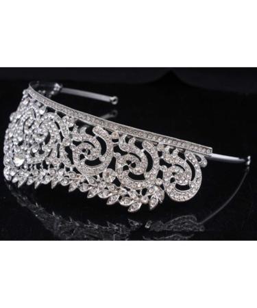 Lurrose Quinceanera Rhinestone Wedding Tiara Headband Crystal Tiara Headpieces Jewelry for Wedding Birthday Tiara - Buy Online on GoSupps.com