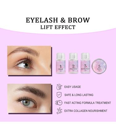 NAOLVE 4 in 1 Lash Lift Kit Brow Lamination Kit Eyelash Perming Kit Eyebrow Lamination Kit Professional Lash Lift and Brow Lamination Kit Long-Lasting Curling Perming Wave Suitable for Salon Home #2 - Buy Online on GoSupps.com
