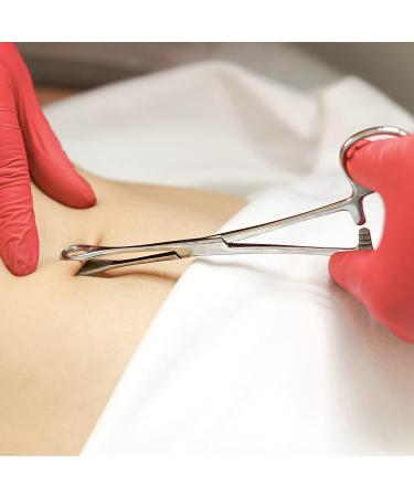 100pc Body Piercing Hollow Needles & Stainless Steel Forceps Set | Mixed Sizes 12G-20G Ear Tongue Belly Piercing Tools - Buy Online on GoSupps.com