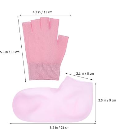 Healeved Moisturizing Gloves and Socks Set 2 Pairs Soft Silicone Gloves and Socks Gel Spa Hydrating Gloves Moisturizing Therapys Sock for Repairing Dry Cracked Hands Feet - Buy Online on GoSupps.com