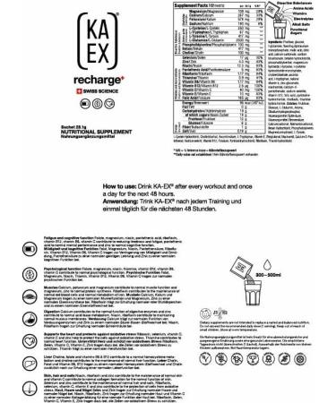 30x30g KA-EX Scientific Recovery Drink - Amino Acids Bioactive Substances & Electrolytes | 10 Pack for Post-Sport Regeneration | International Shipping - Buy Online on GoSupps.com