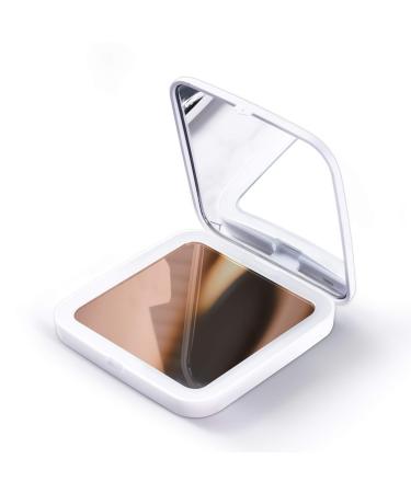 LWF VEN Travel Makeup Mirror with Light  Portable Compact 1X / 5X Magnifying Cosmetic Mirror  Rechargeable Pocket Mirror for Handbag  Purse  Gifts for Girls