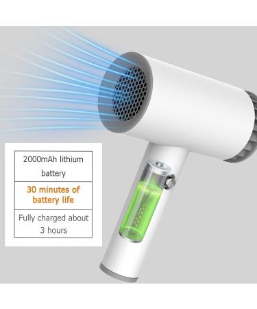 Cordless Hair Dryer USB Rechargeable Travel Hairdryers Hot/Cold Wind Battery Operated Hair Dryer for School Pet Care Hairdressing Oil Painting Drying Tools - Buy Online on GoSupps.com