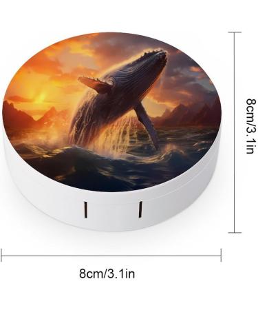 Humpback Whale Contact Lens Travel Kit - Cute Portable Case with Mirror for Daily Use & Outdoor Adventures - Buy Online on GoSupps.com
