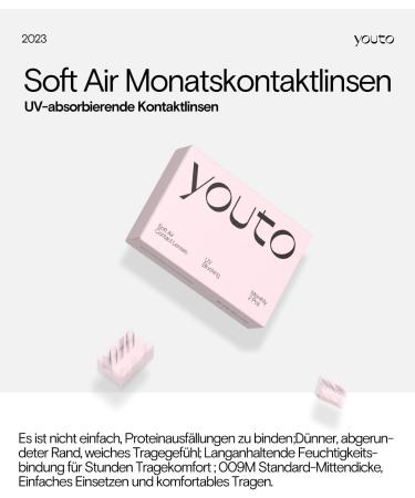 Youto Monthly Soft Lenses - 4 Pcs UV Protection High Comfort BC 8.5 mm DIA 14.0 mm -10.0 Diopters - Shop Internationally! - Buy Online on GoSupps.com