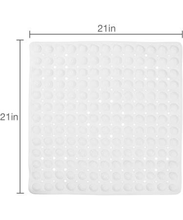 DMI Non-Slip Suction Cup Shower Mat | 21 Square White | Drain Holes | Tub or Shower - Buy Online on GoSupps.com