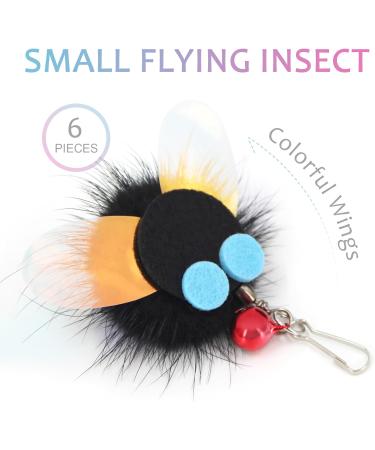 Shop Songway Cat Toy Fishing Replacement - 6 Insect-Shaped Pendants with Bells - Interactive Cat Bar Toys - Buy Online on GoSupps.com