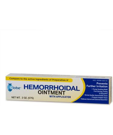 Globe Hemorrhoidal Ointment (4 Pack) - 2 oz | Phenylephrine HCl, Petrolatum, Mineral Oil | Relief from Hemorrhoids - Buy Online on GoSupps.com