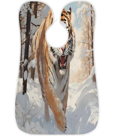 Forest Tiger Beard Bib Apron - Men's Beard Hair Catcher for Shaving | Perfect Gift for Dad & Husband - Suction Cups Included - Buy Online on GoSupps.com