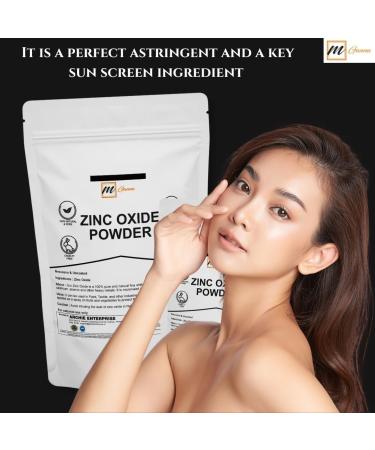 mGanna 100% Natural Zinc Oxide Powder 0.5 lbs / 227 g Non-Nano and Uncoated for Cosmetic formulations - Buy Online on GoSupps.com