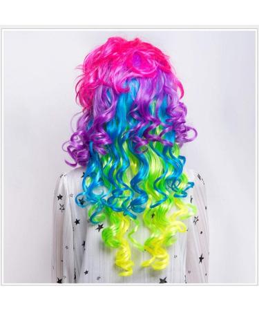 BGHJUE Halloween Colored Curls Synthetic Hair Wig with Bangs - Long Straight Wig for Black Women - International Shipping Available - Buy Online on GoSupps.com
